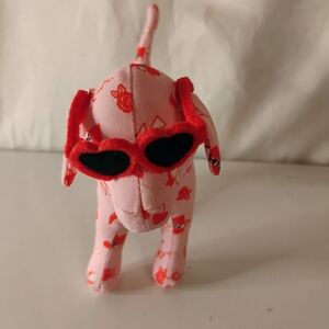 Victoria's Secret Pink Fabric Valentine's Dog Figure